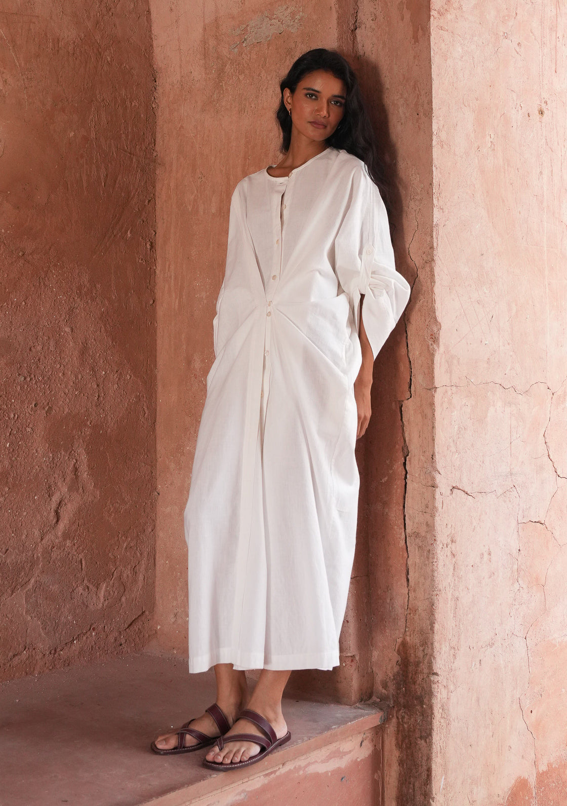 Turmeric Dress - White