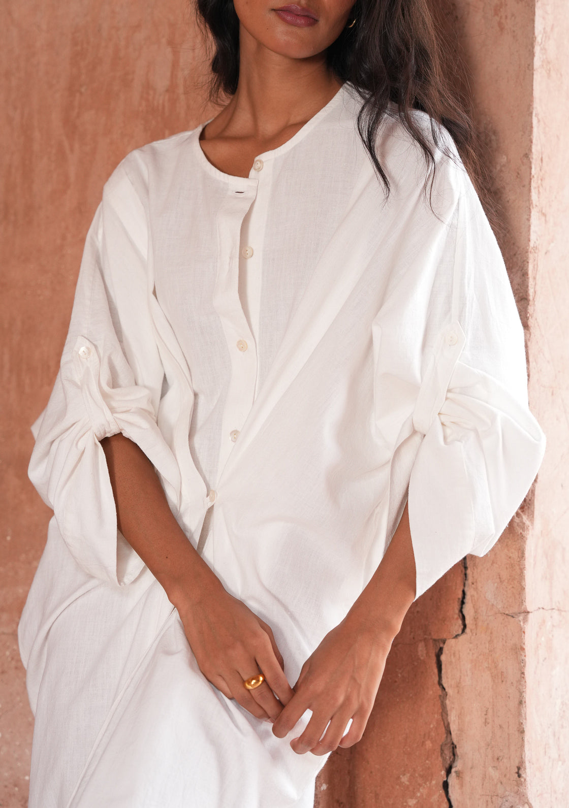 Turmeric Dress - White