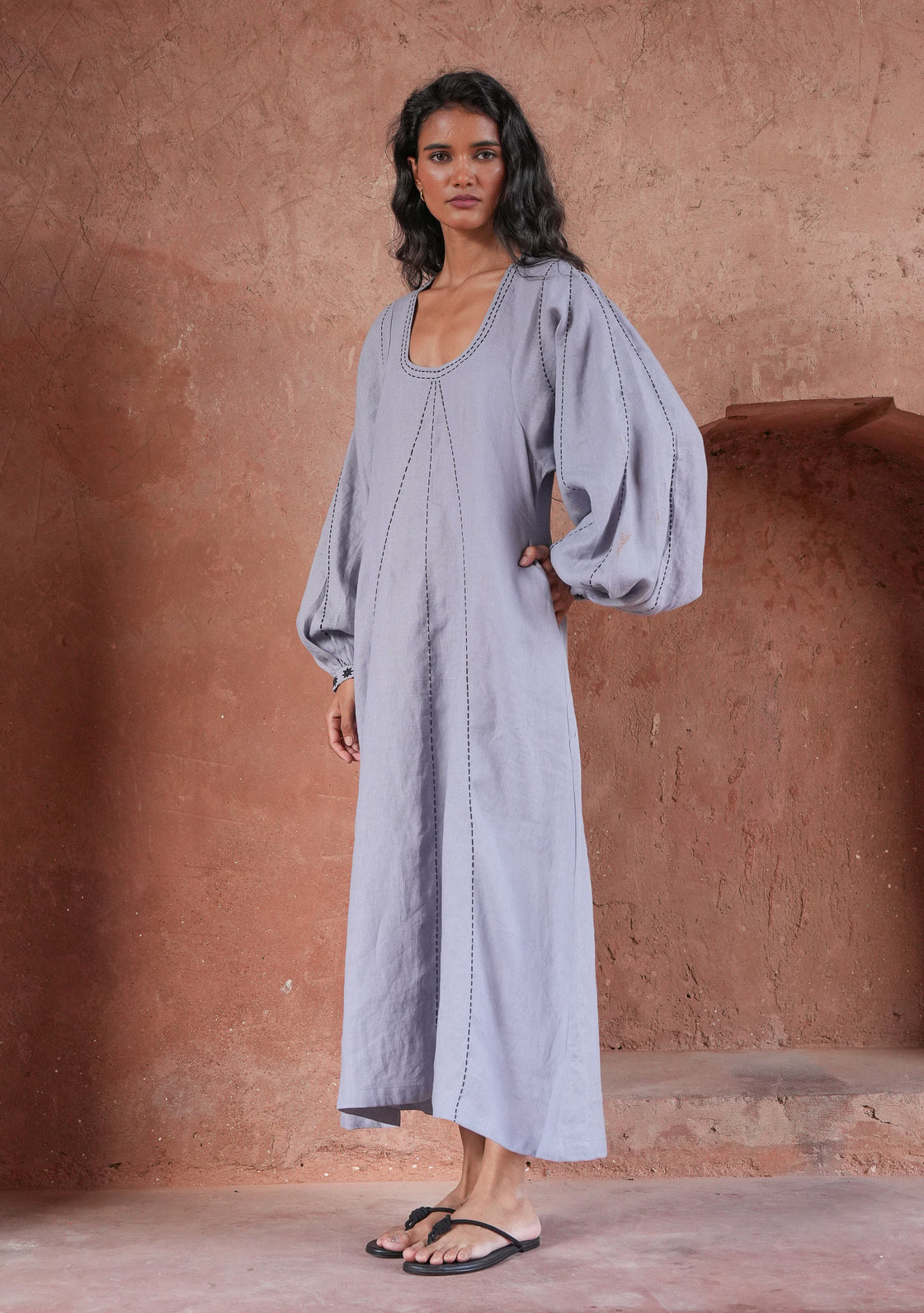 SAGE DRESS - POET'S BLUE