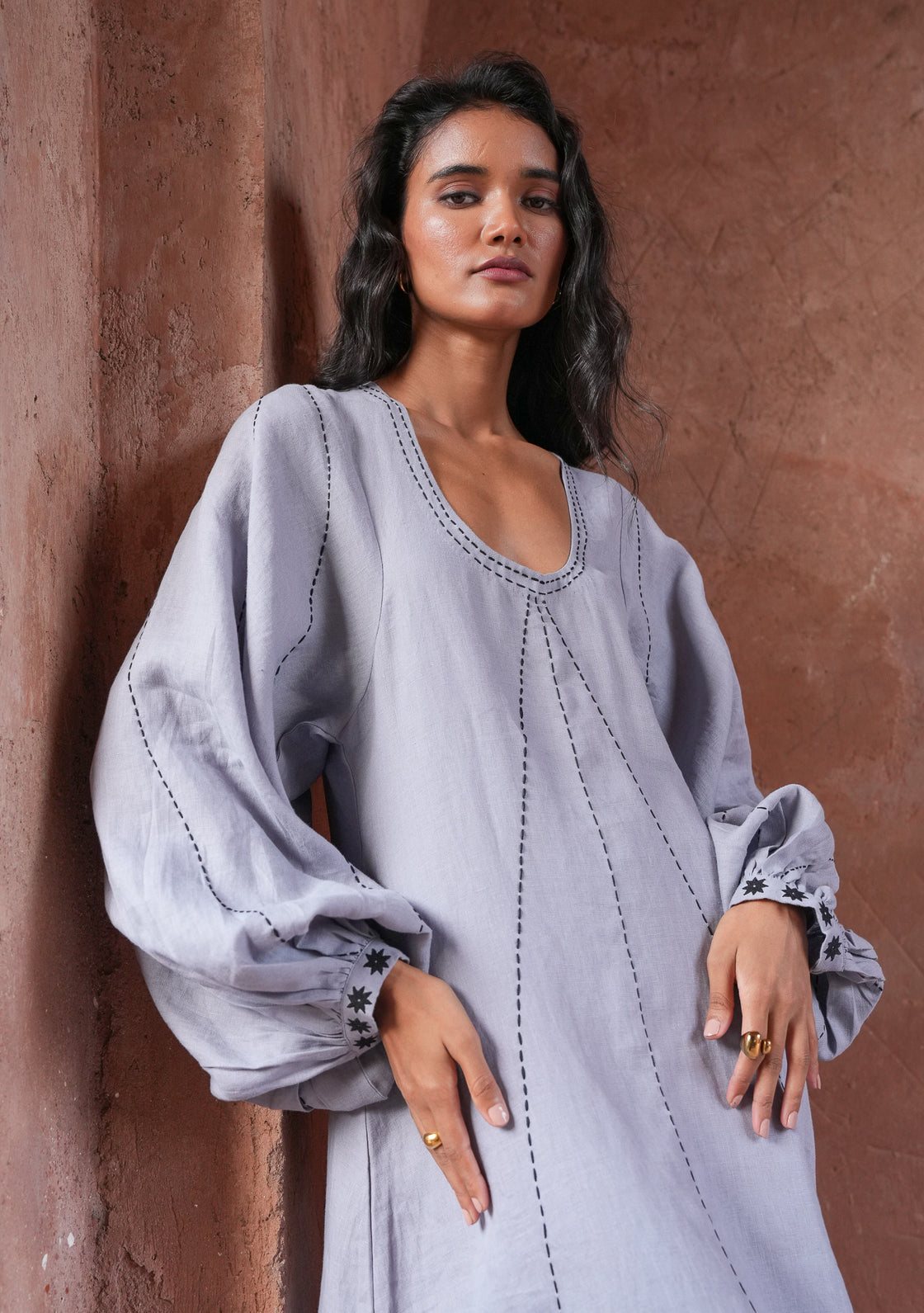 SAGE DRESS - POET'S BLUE