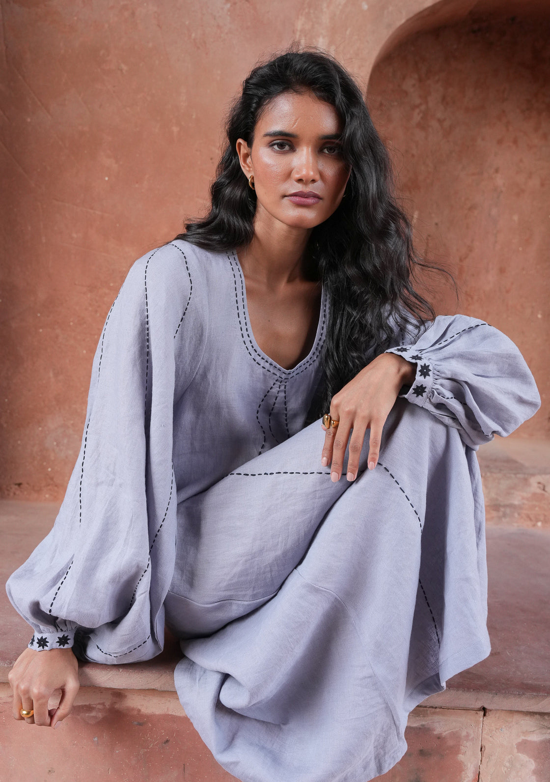 SAGE DRESS - POET'S BLUE