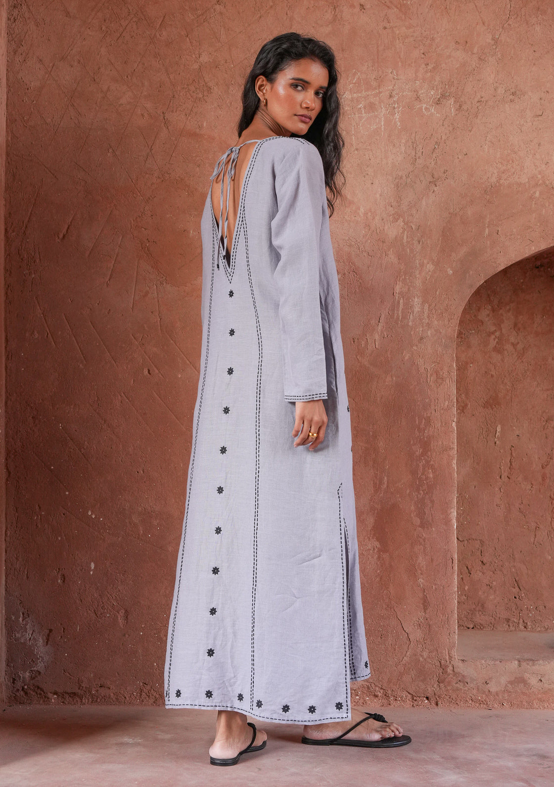 Coriander Linen Kaftan