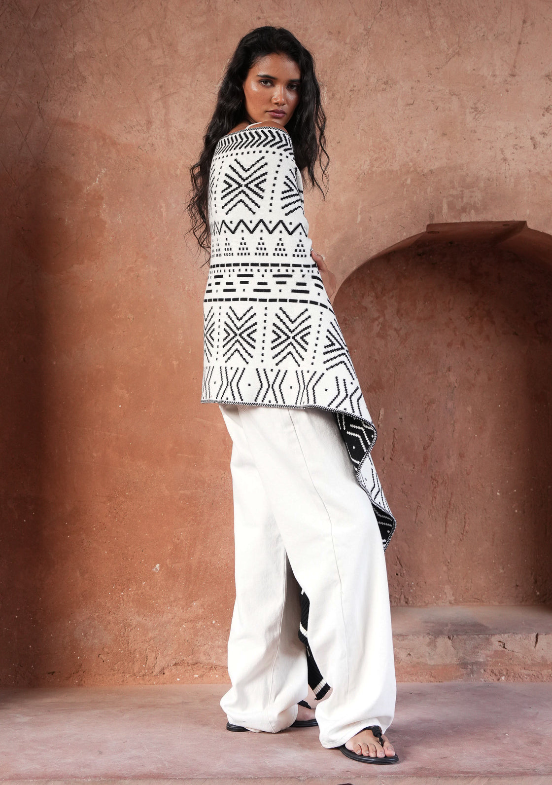 Oversized Reversible Scarf Cardigan