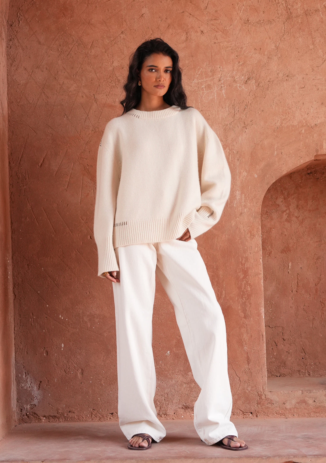 CEDAR CASHMERE SWEATER - IVORY