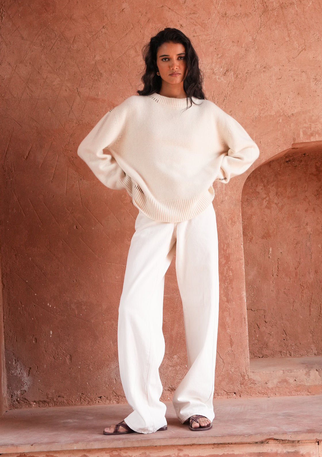 CEDAR CASHMERE SWEATER - IVORY