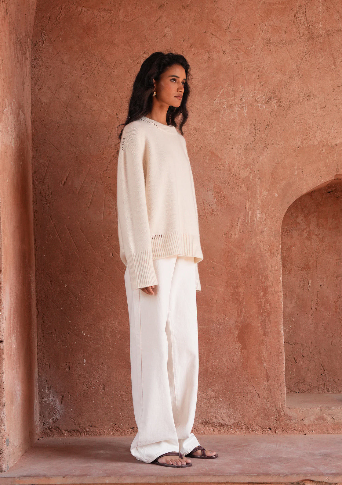 CEDAR CASHMERE SWEATER - IVORY