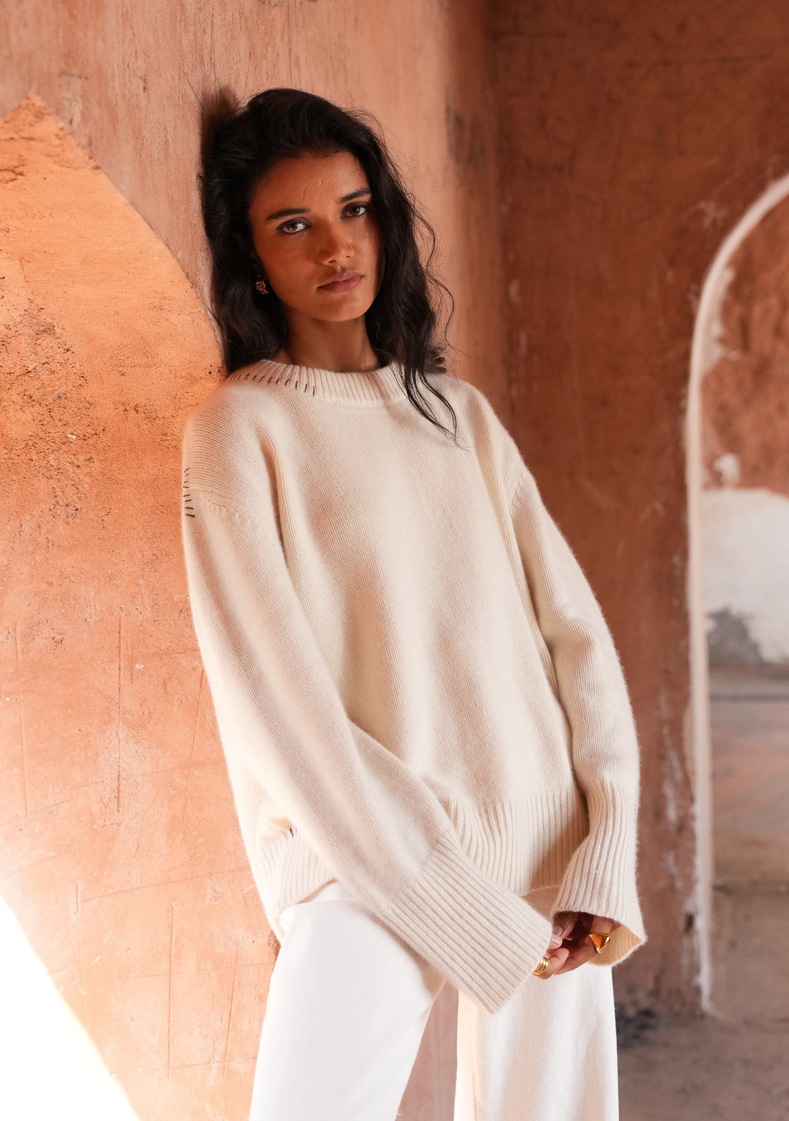 CEDAR CASHMERE SWEATER - IVORY