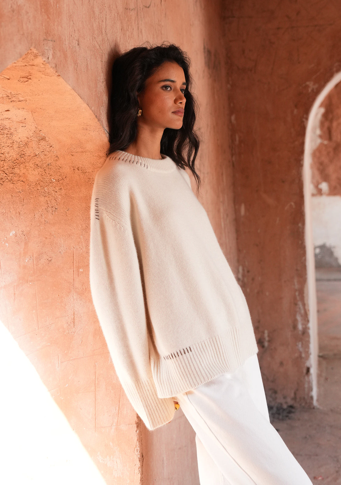 CEDAR CASHMERE SWEATER - IVORY