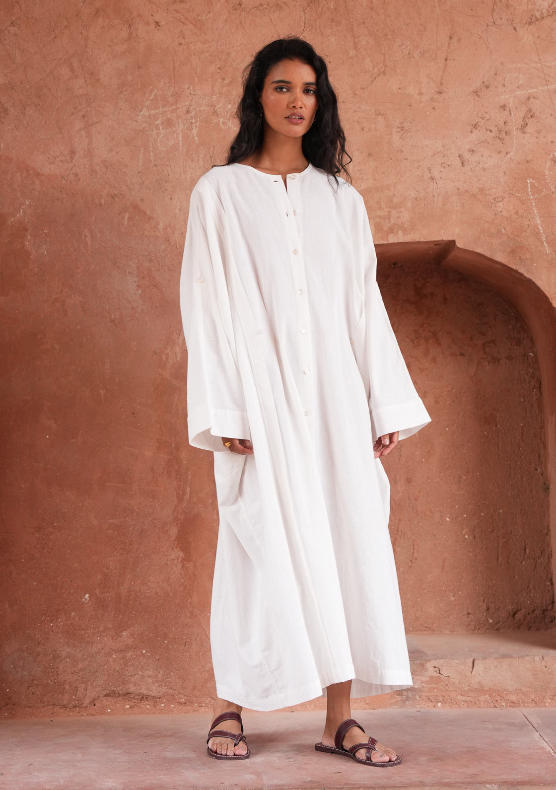 Turmeric Dress - White