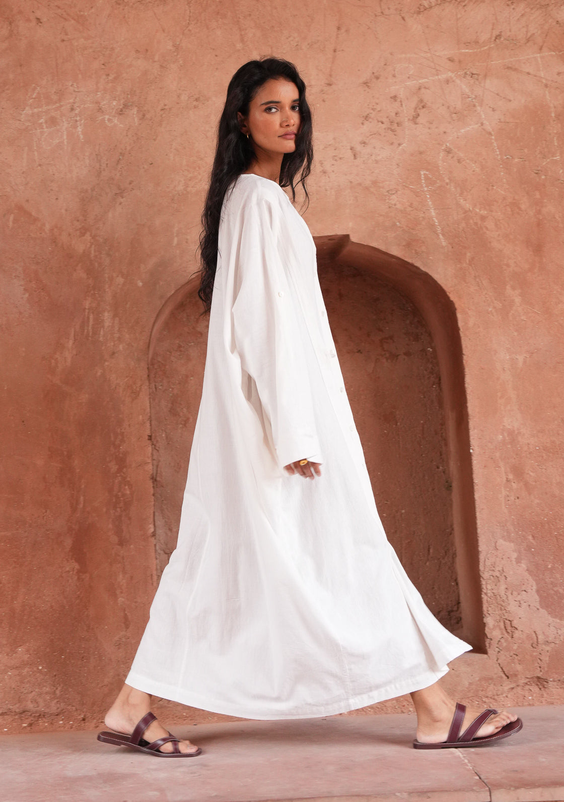 Turmeric Dress - White