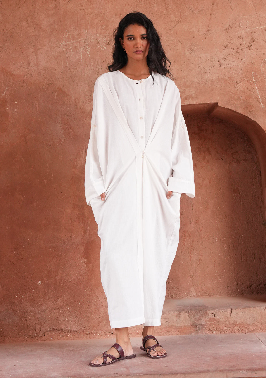 Turmeric Dress - White