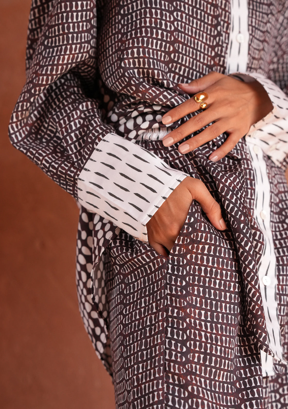 Baobab Silk Trousers - Mud Ink