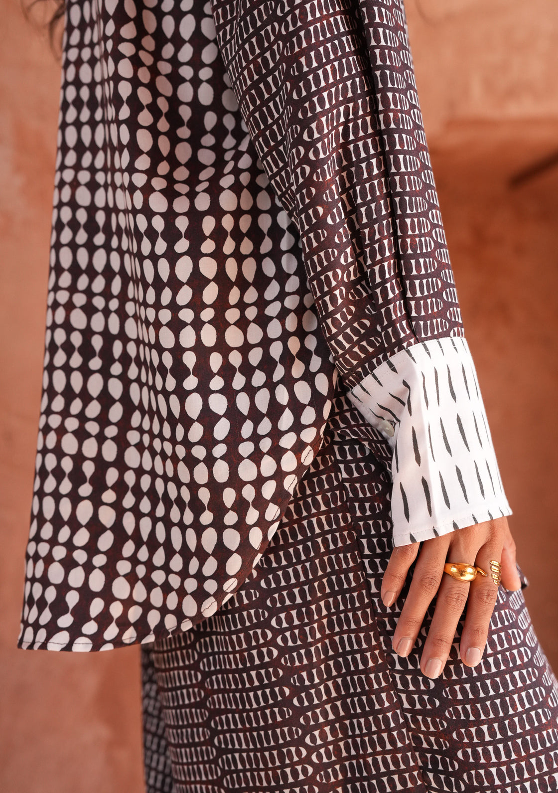 Baobab Silk Shirt - Mud Ink