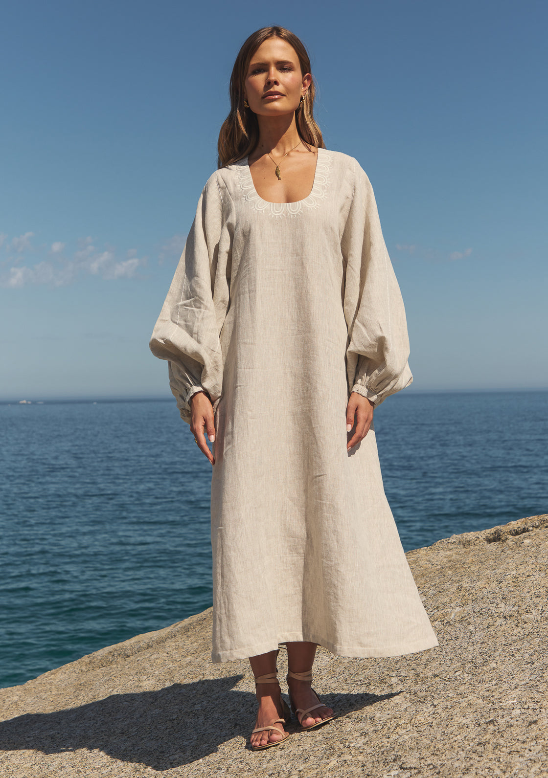 Sage Dress - OATMEAL