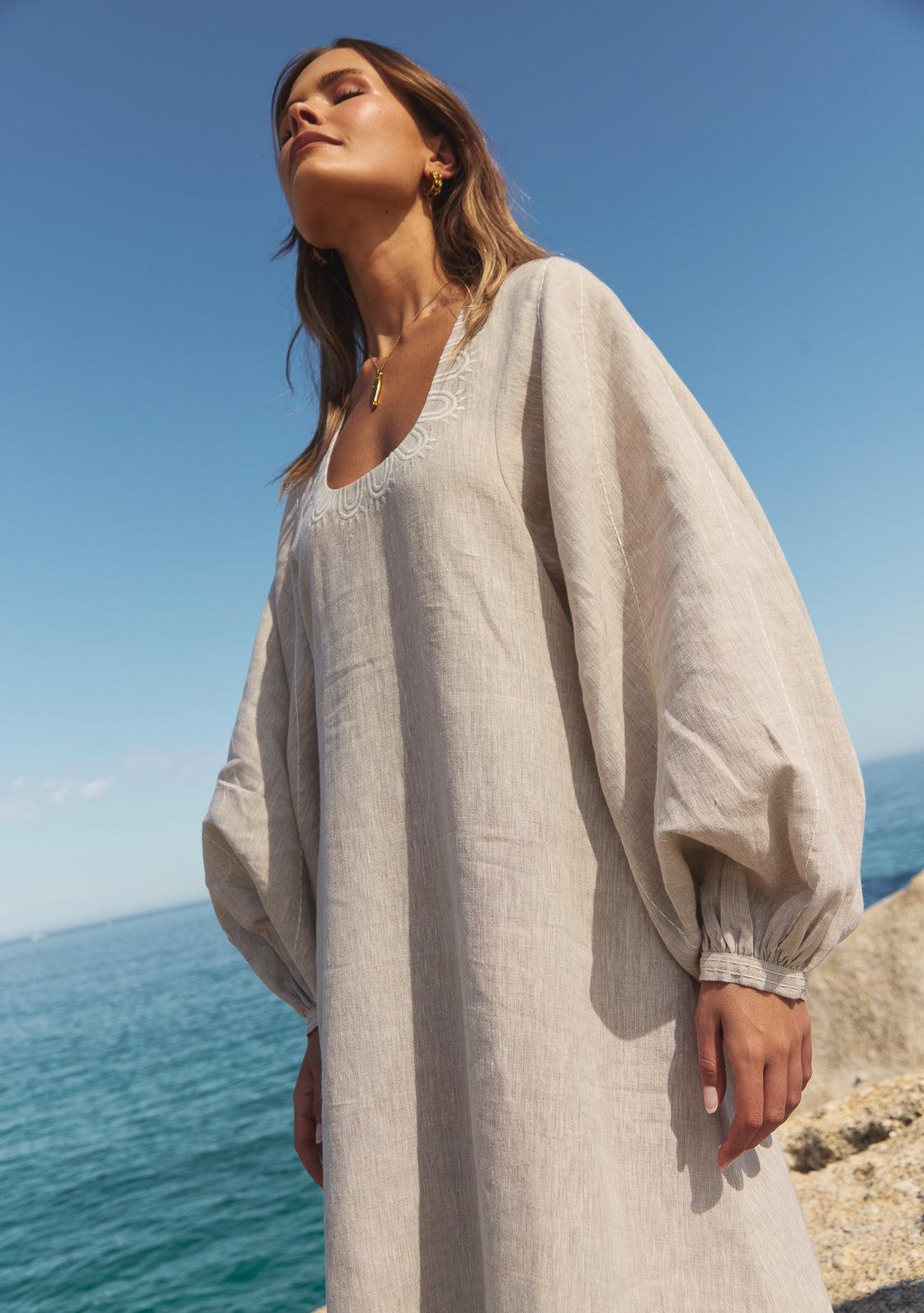 Sage Dress - OATMEAL