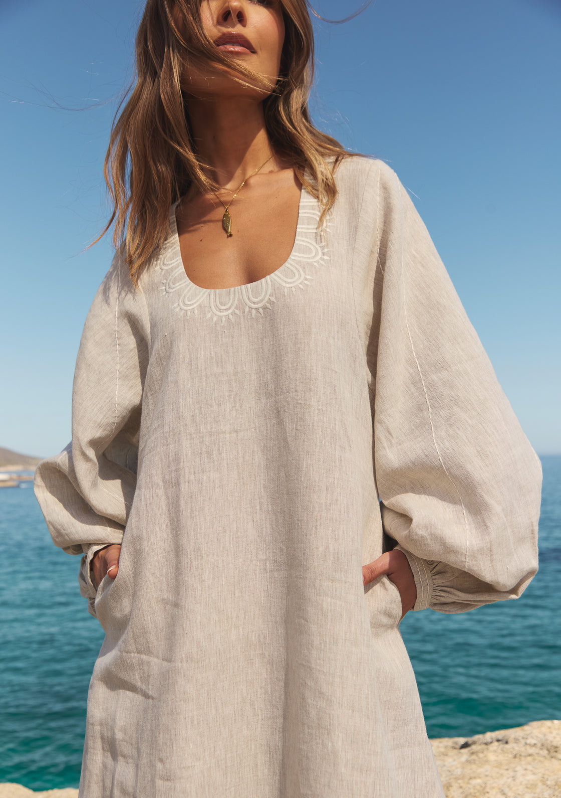 Sage Dress - OATMEAL