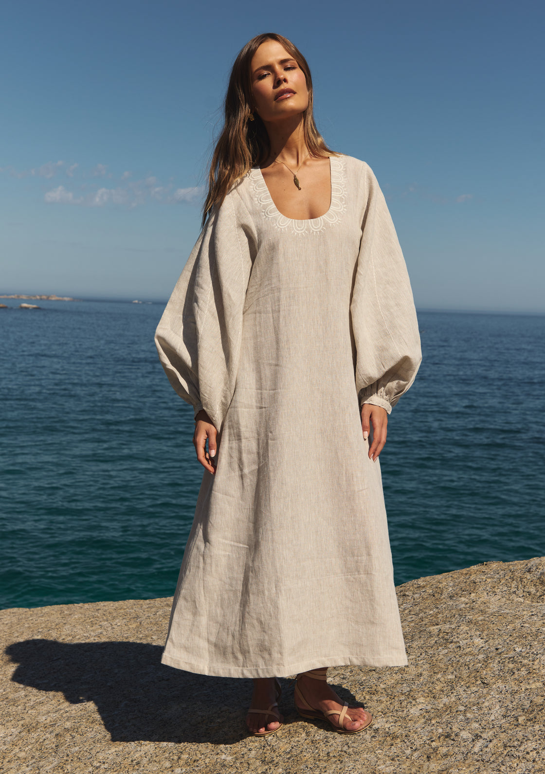 Sage Dress - OATMEAL