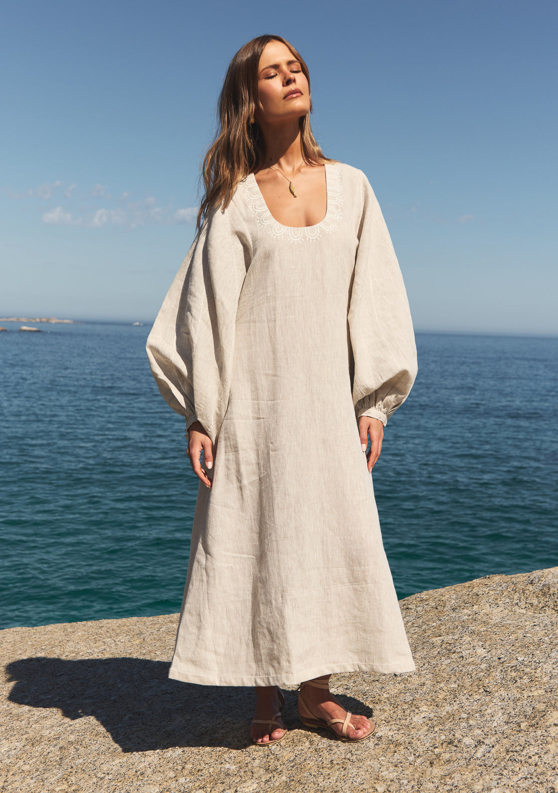 Sage Dress - OATMEAL