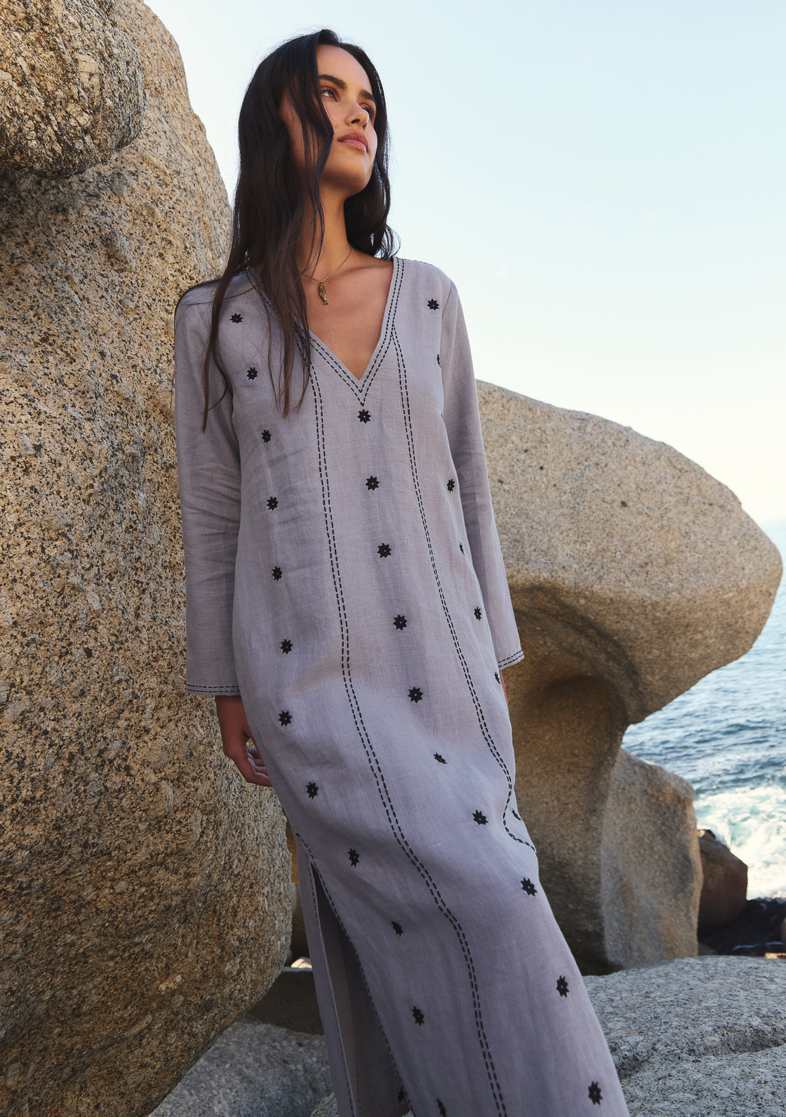 Coriander Linen Kaftan