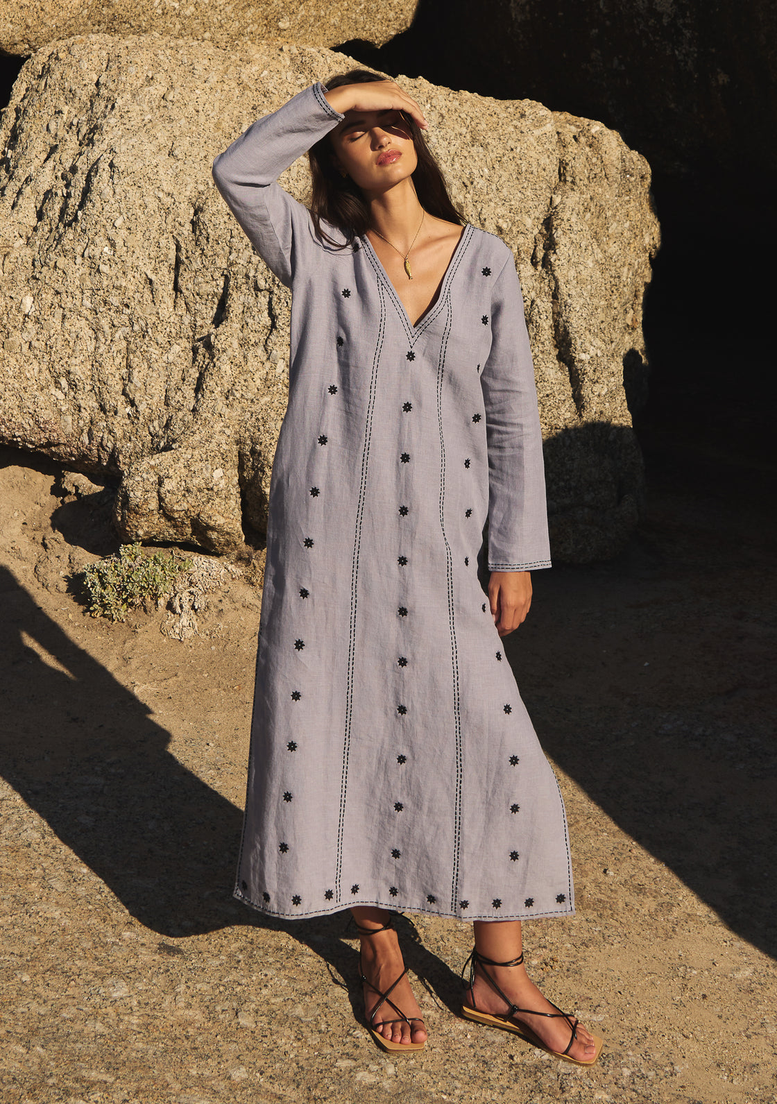 Coriander Linen Kaftan