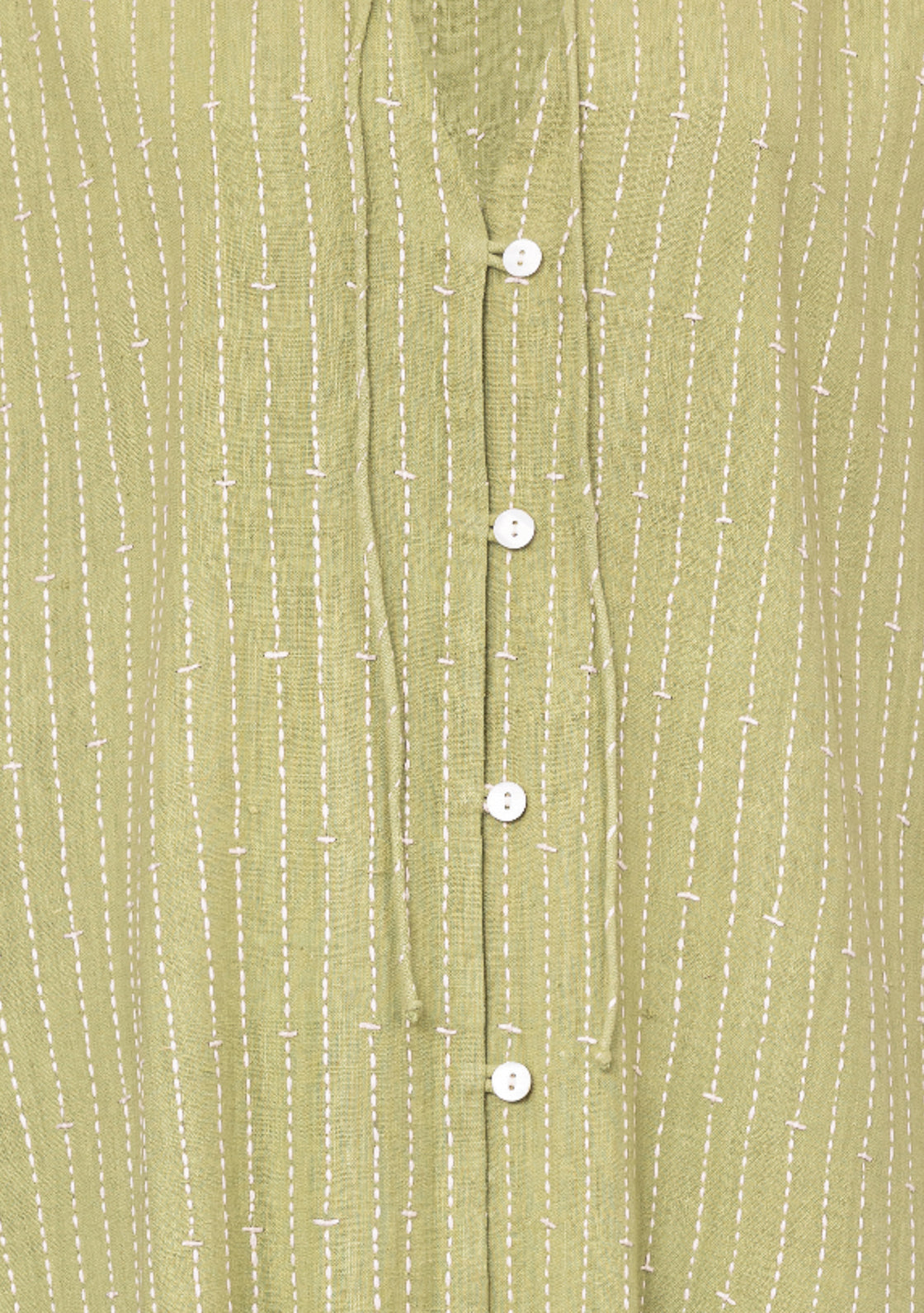 Fennel Dress with Hand-Embroidery