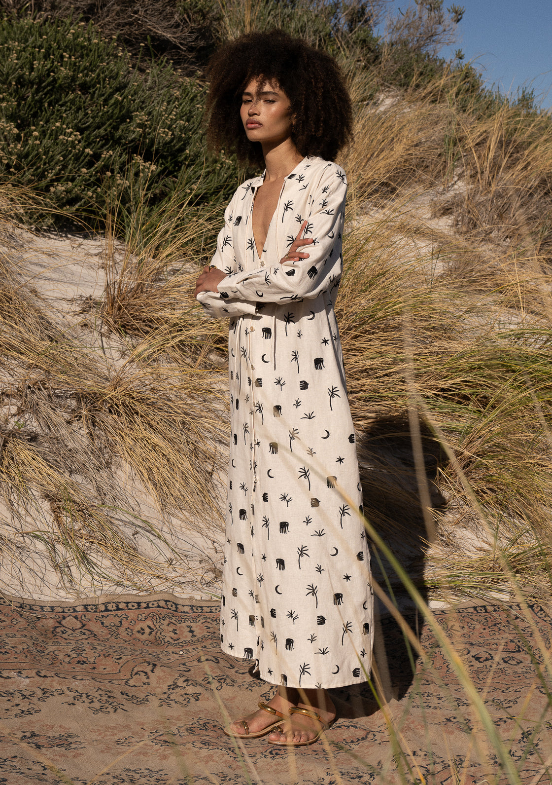 FENNEL SHIRT DRESS - SAFARI HORIZON