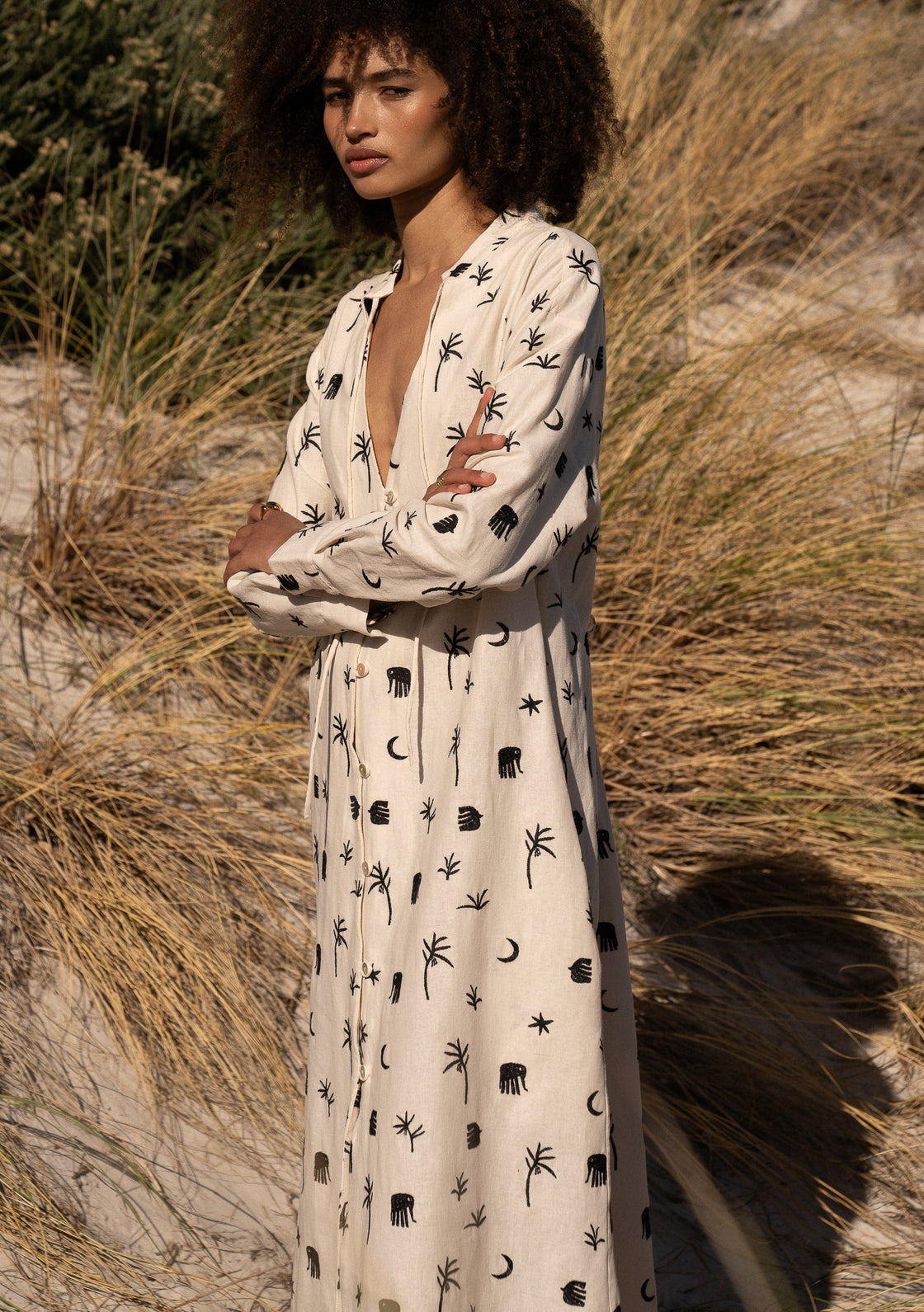 FENNEL SHIRT DRESS - SAFARI HORIZON