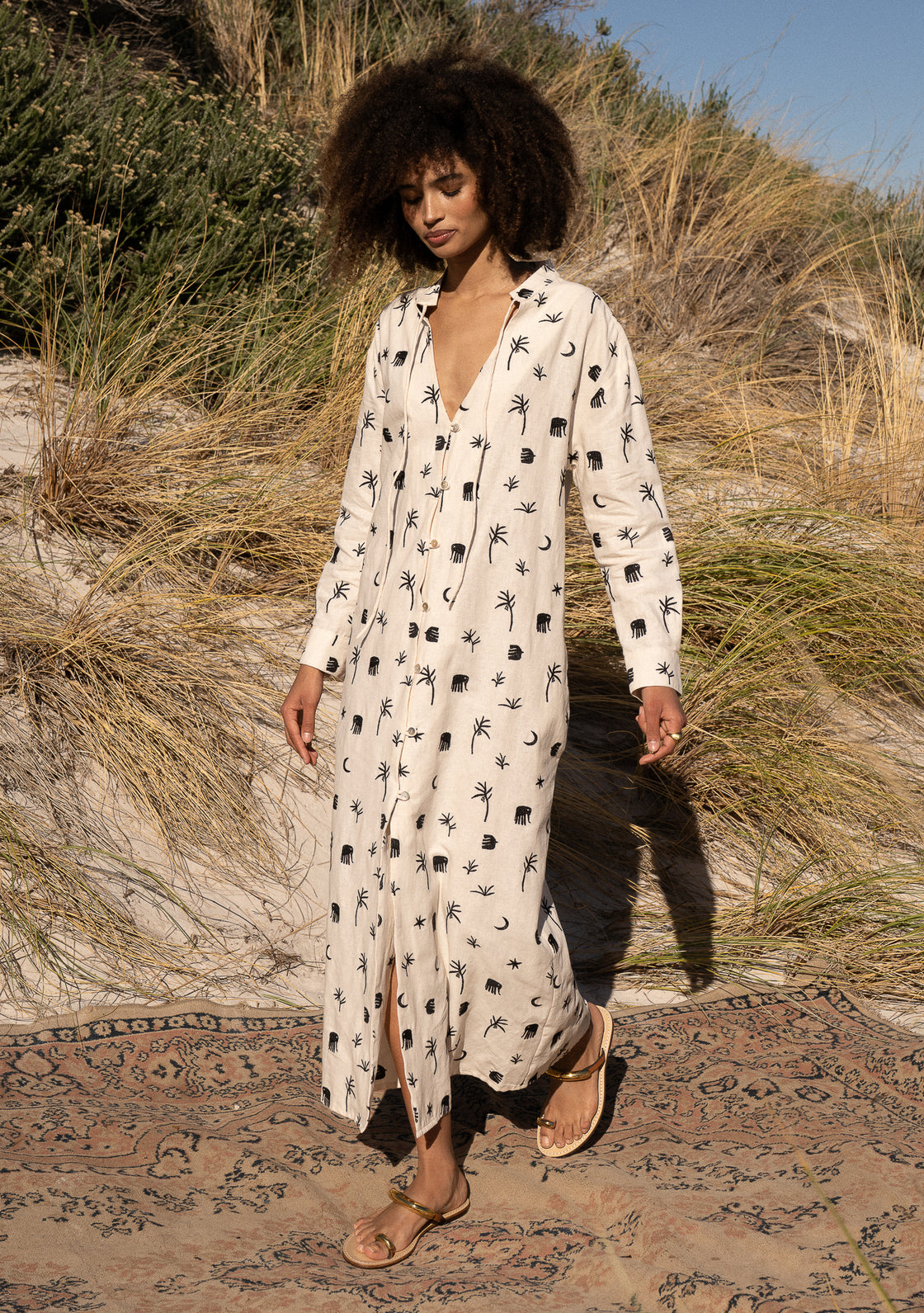 FENNEL SHIRT DRESS - SAFARI HORIZON