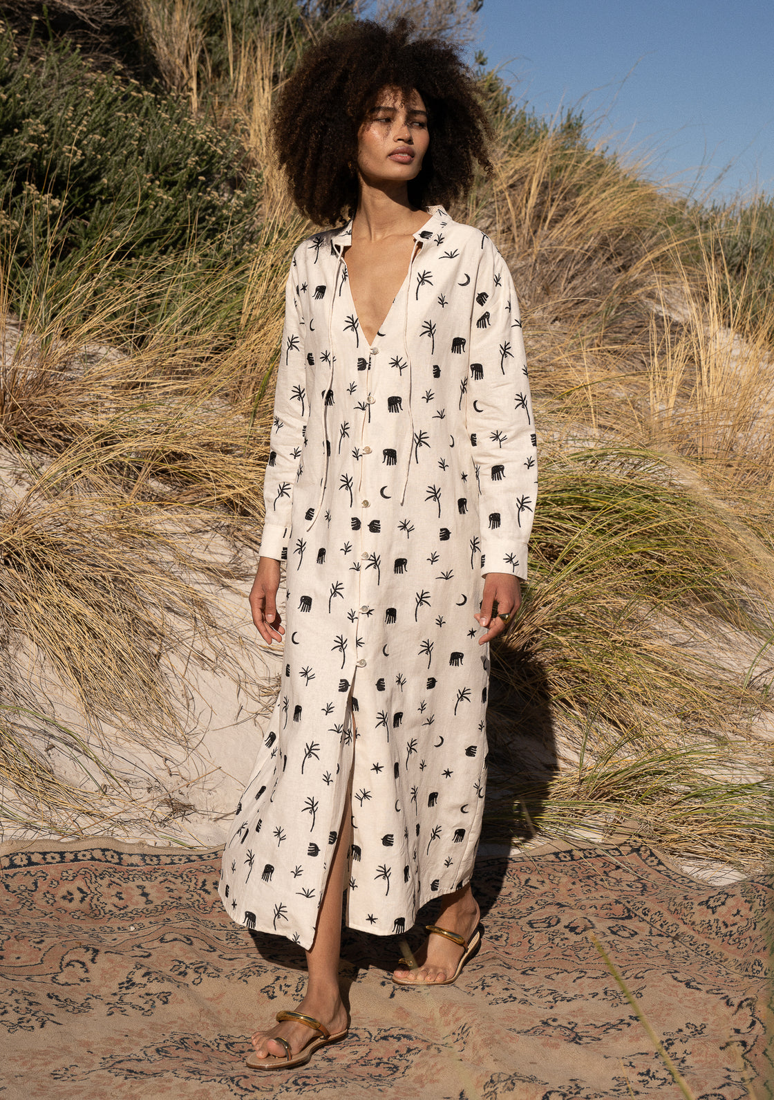FENNEL SHIRT DRESS - SAFARI HORIZON
