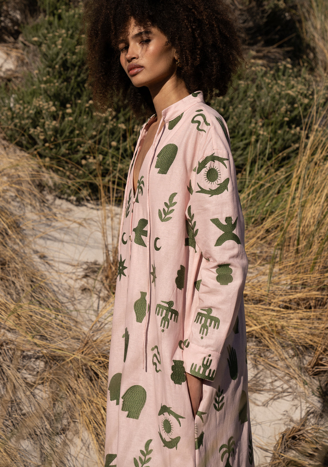 FENNEL SHIRT DRESS - ROSE DUST