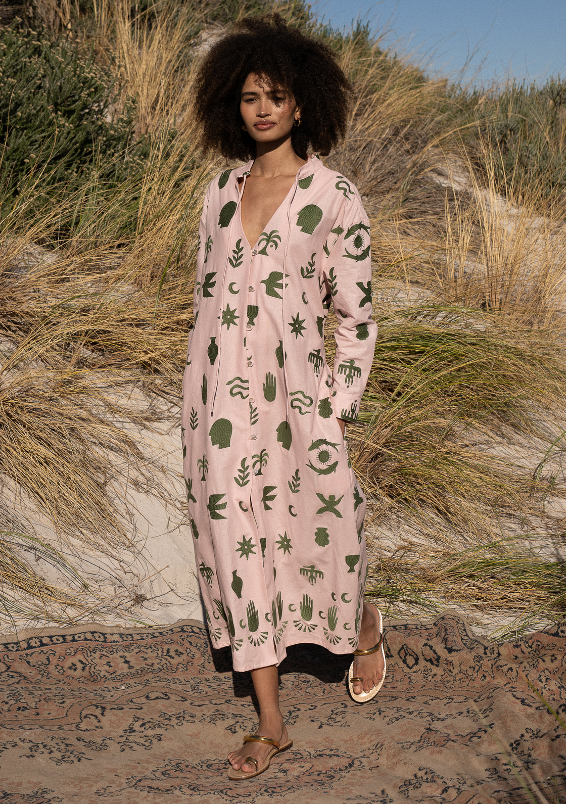 FENNEL SHIRT DRESS - ROSE DUST