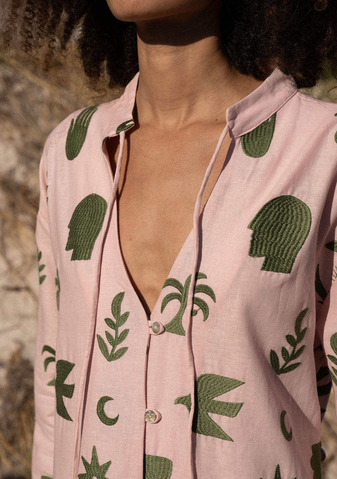 FENNEL SHIRT DRESS - ROSE DUST