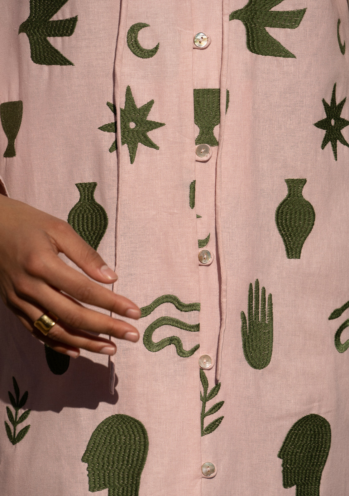 FENNEL SHIRT DRESS - ROSE DUST