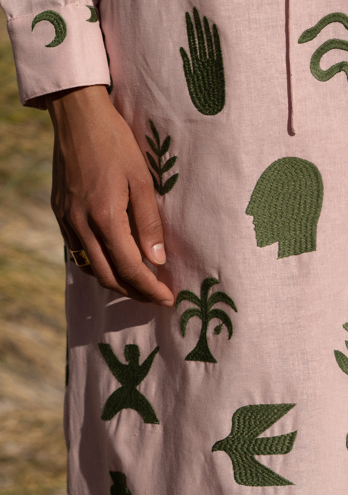 FENNEL SHIRT DRESS - ROSE DUST