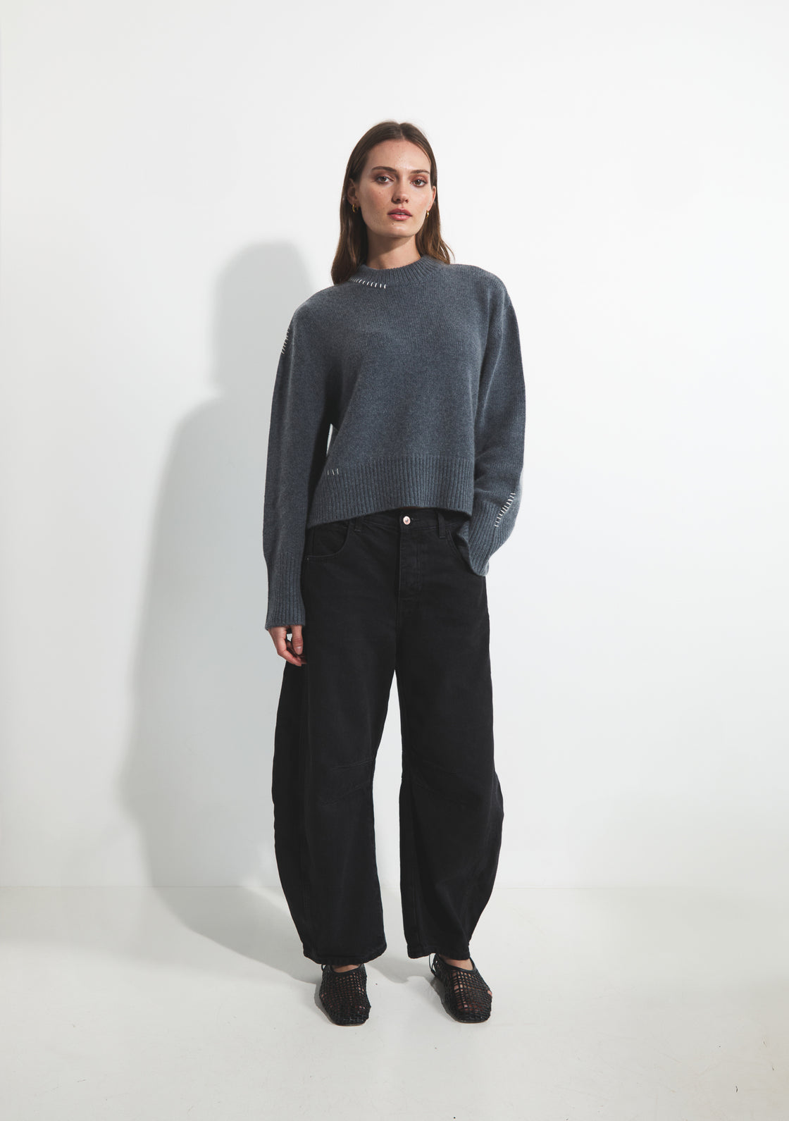 Cashmere Cedar Sweater - Charcoal