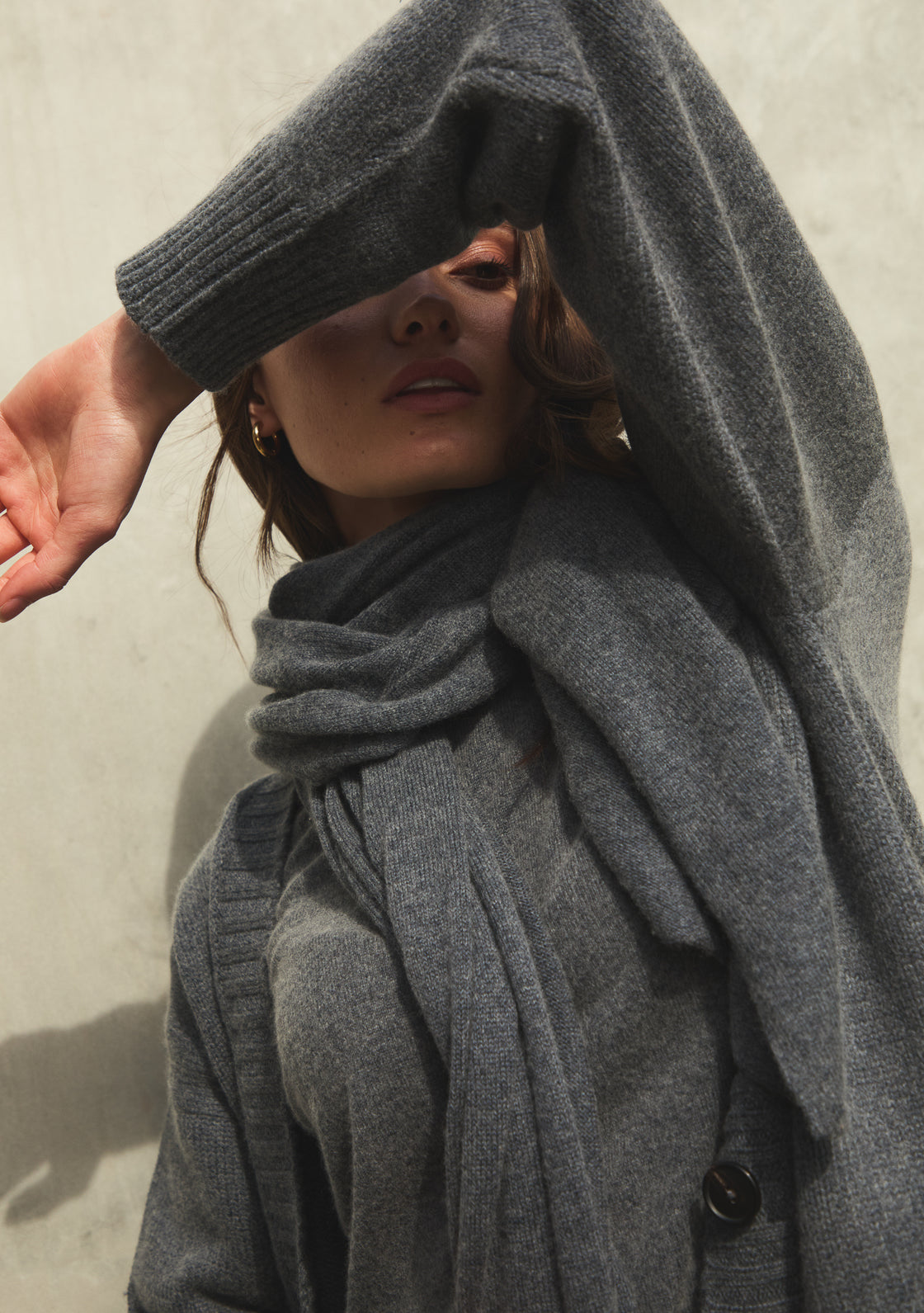 Cashmere Travel Shawl - Charcoal