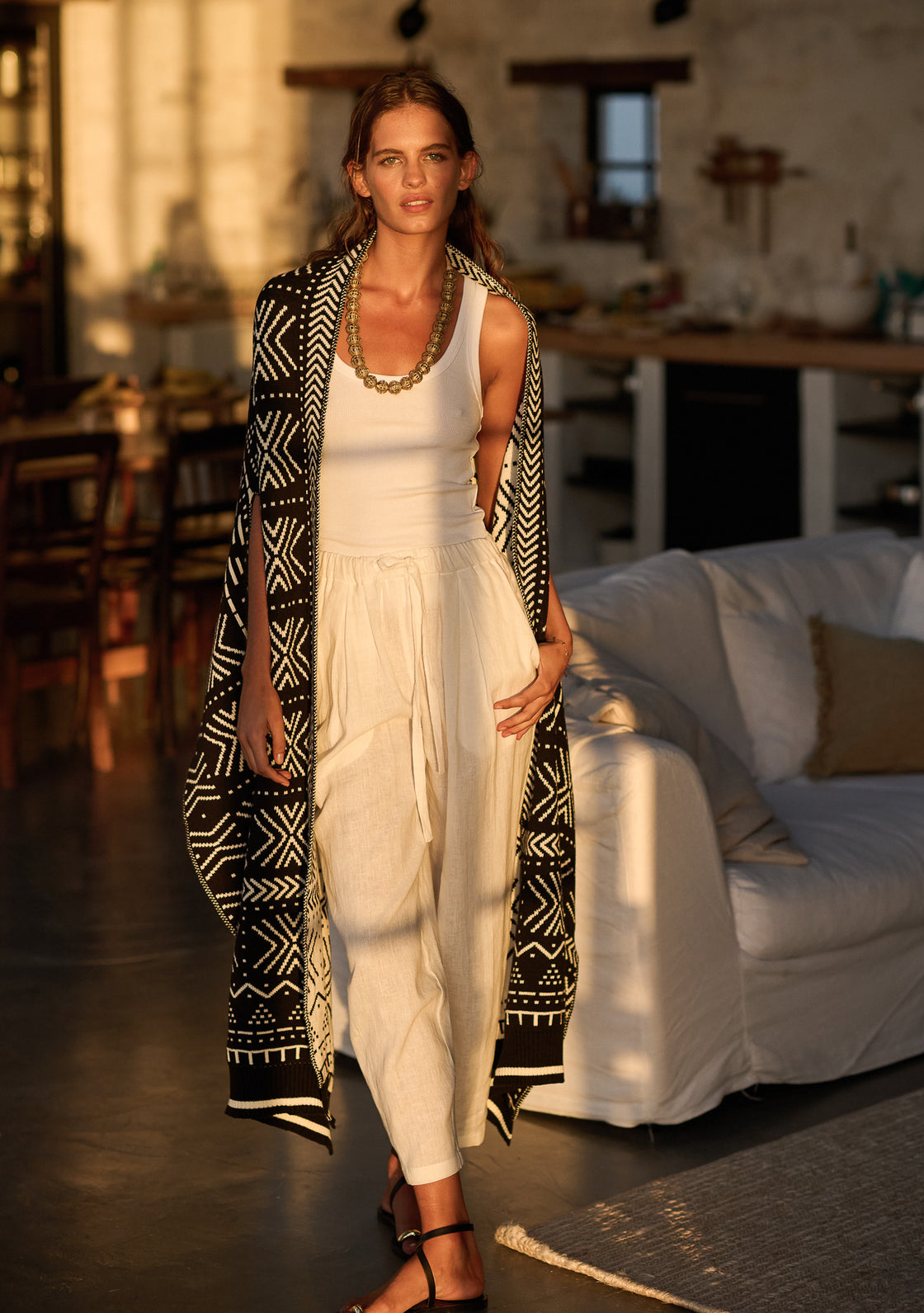 Oversized Reversible Scarf Cardigan