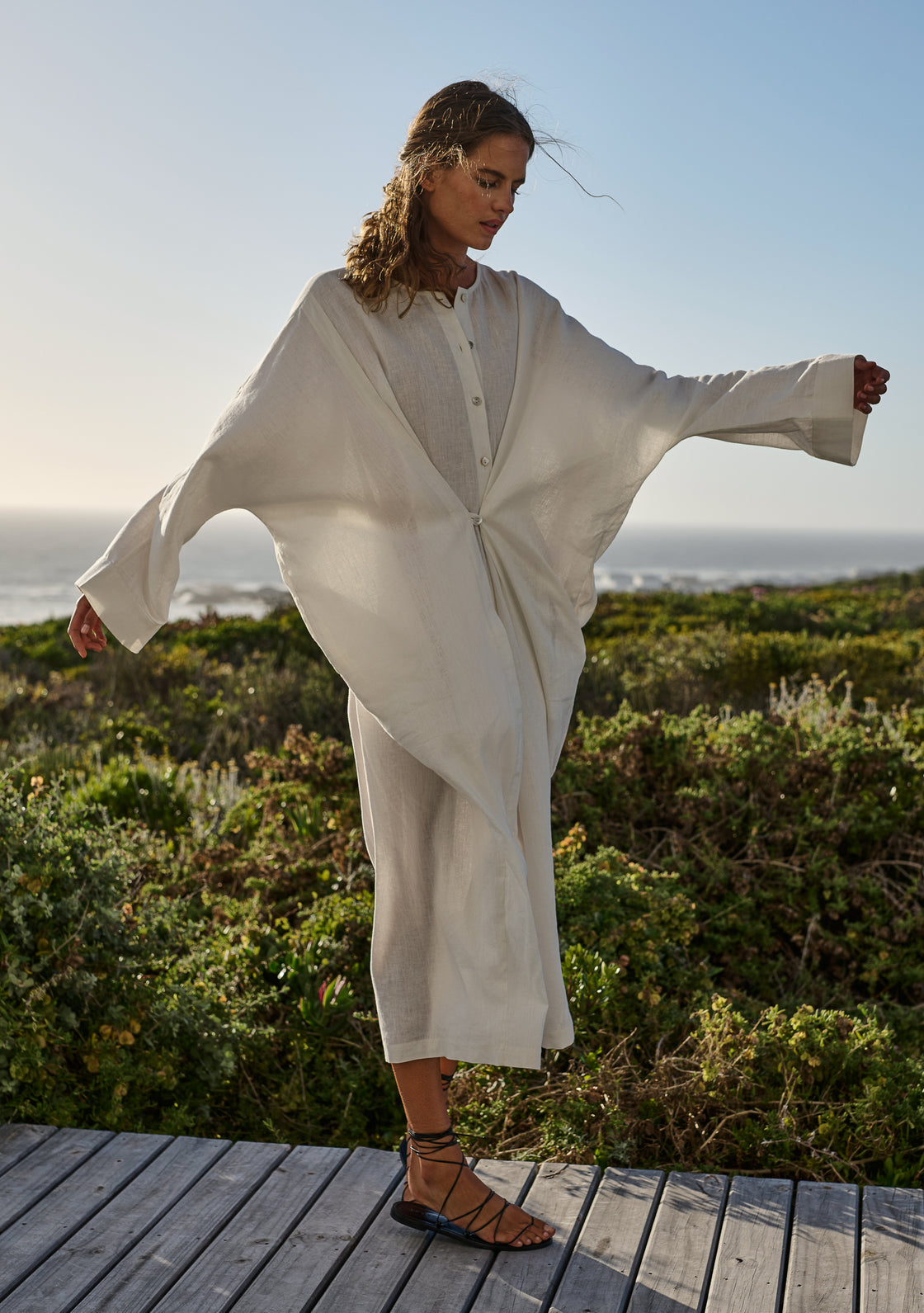 Turmeric Dress - White