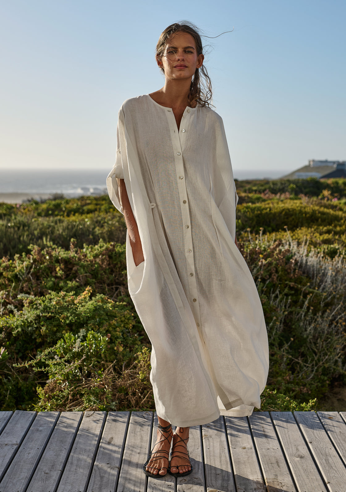 Turmeric Dress - White