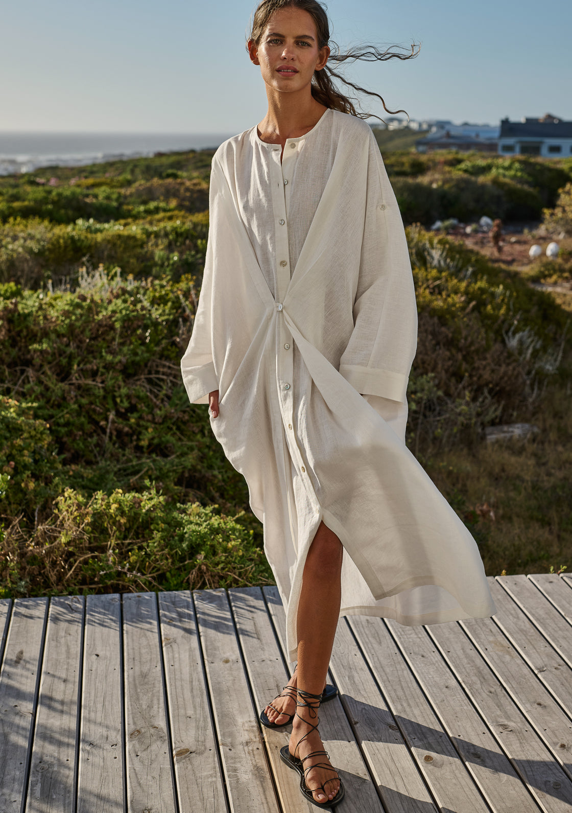 Turmeric Dress - White